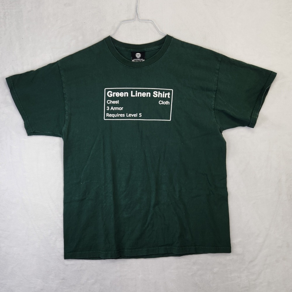JINX Blizzard Entertainment Green Linen Shirt‎ Mens XL Gaming T Shirt